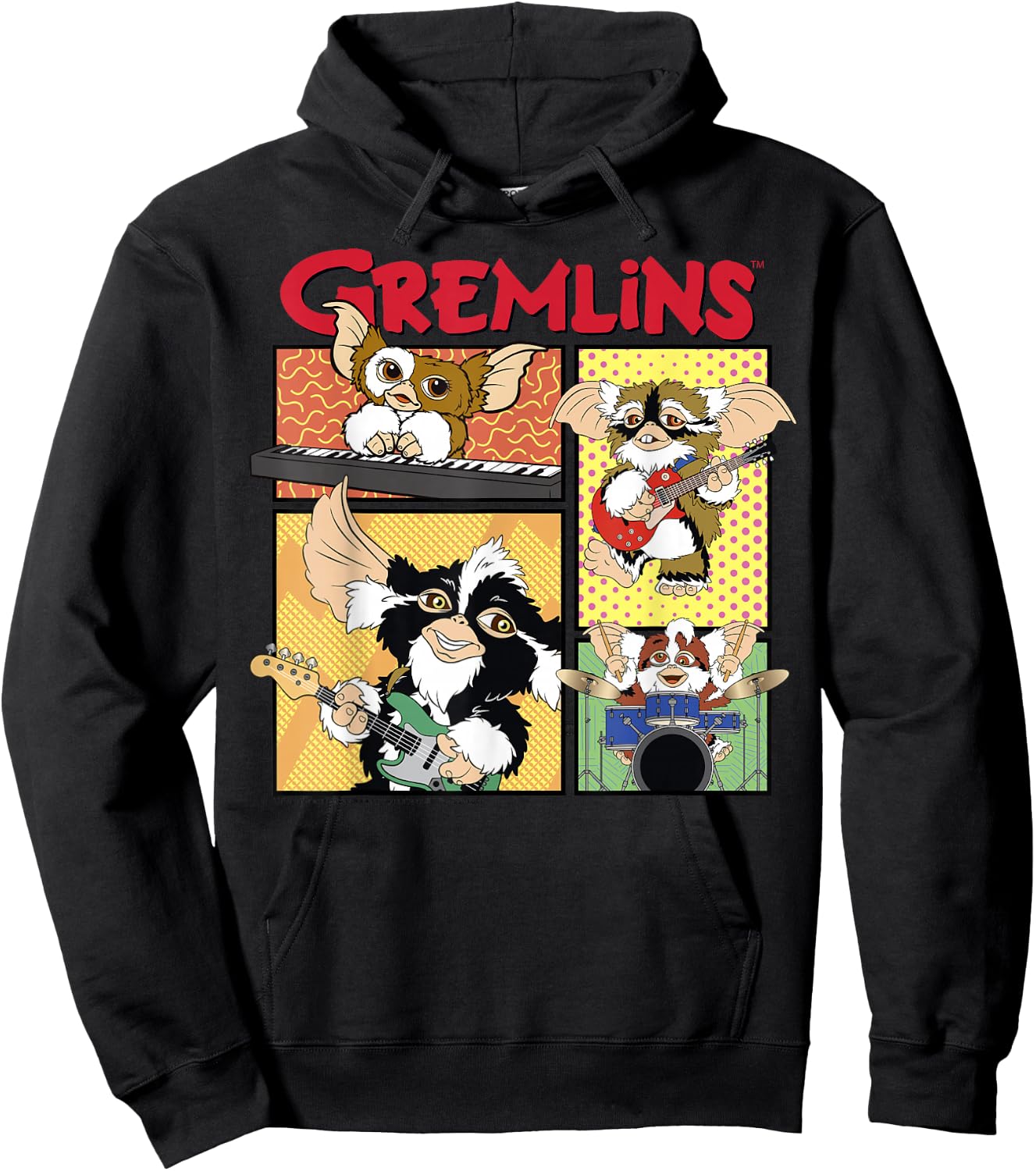 Gremlins Band Comic Panels Hoodie - Hoodie | Black