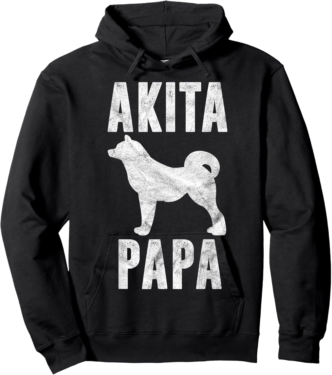 Vintage Akita Dad Gift Akita Father Dog Papa Pet Lover Hoodie - Hoodie | Black