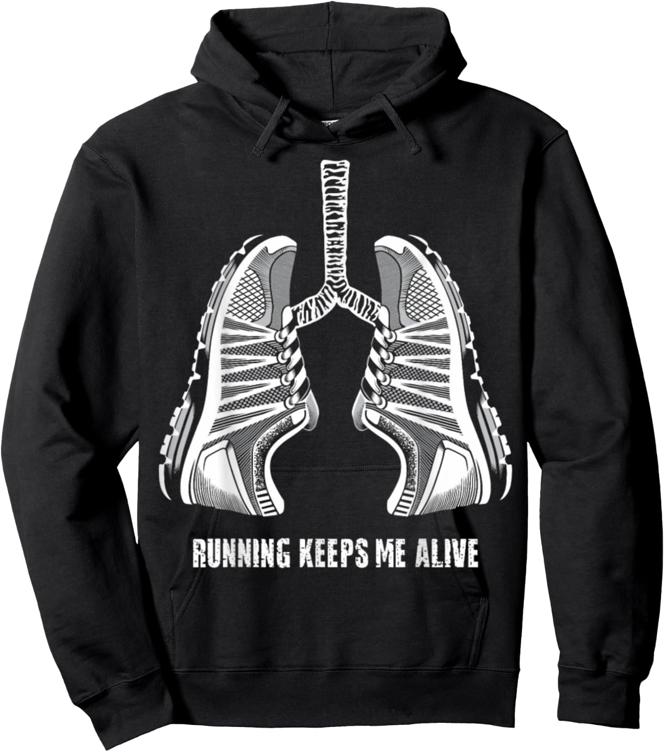Running Keeps Me Alive Hoodie - Hoodie | Black