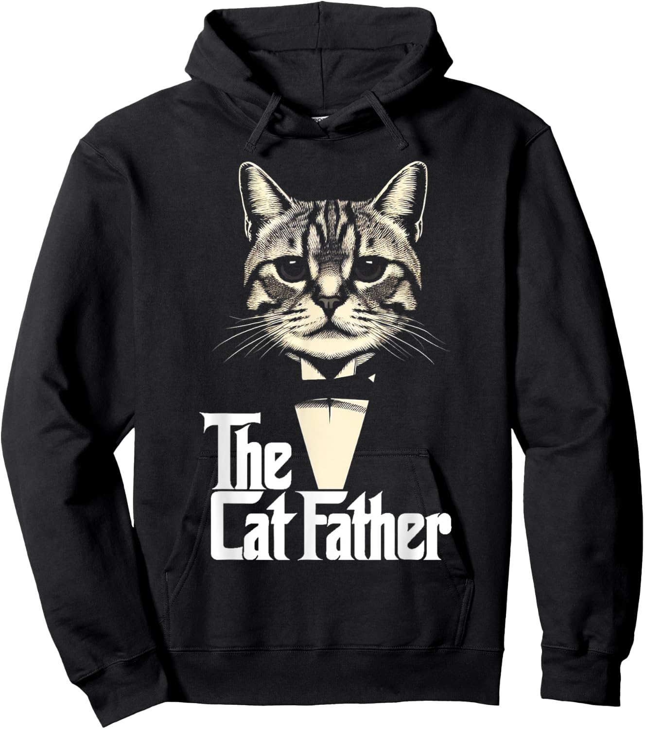 Cat Lover Gifts Funny The CatFather Cat Dad Hoodie - Hoodie | Black