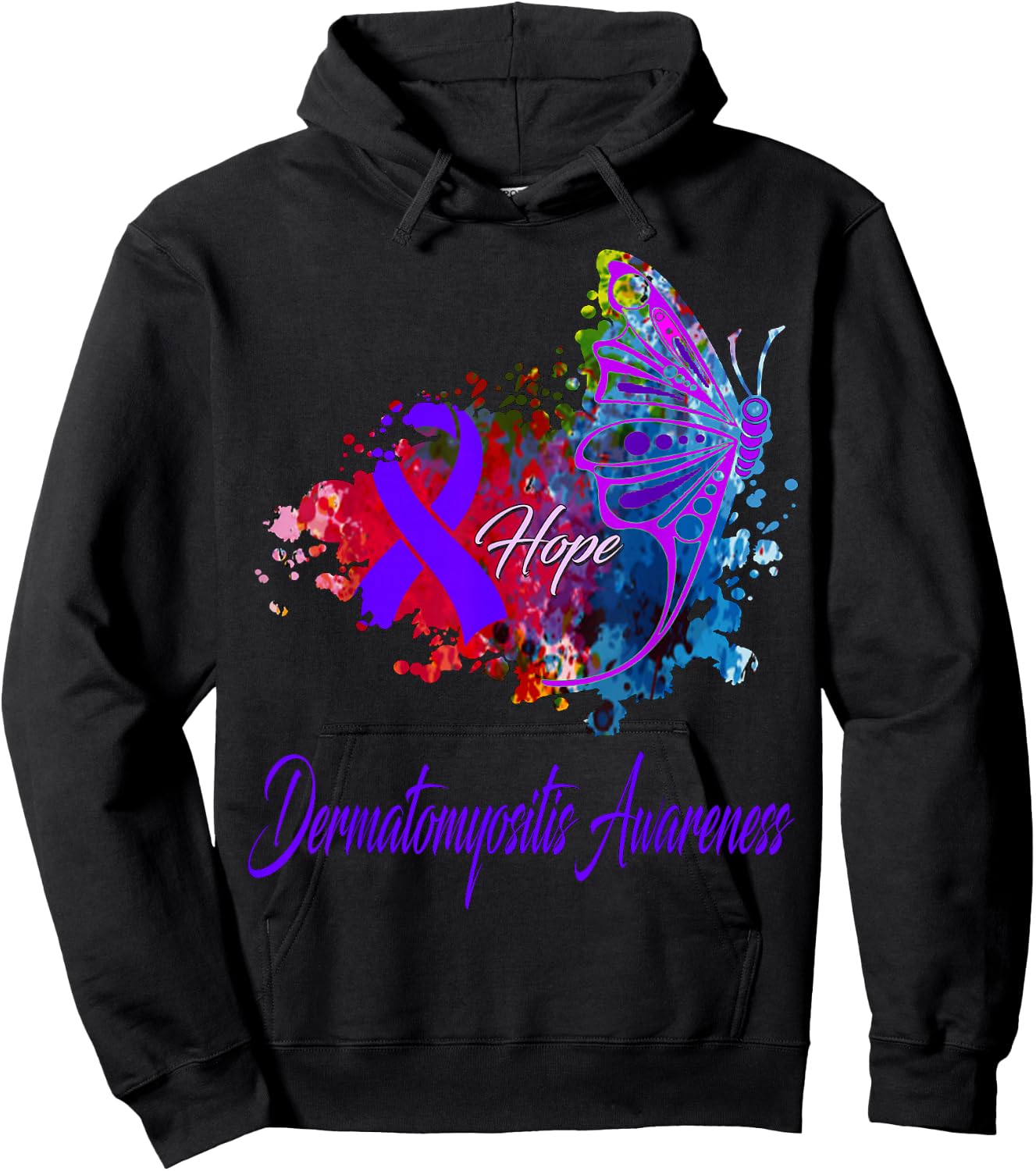 Dermatomyositis Awareness Hoodie - Hoodie | Black