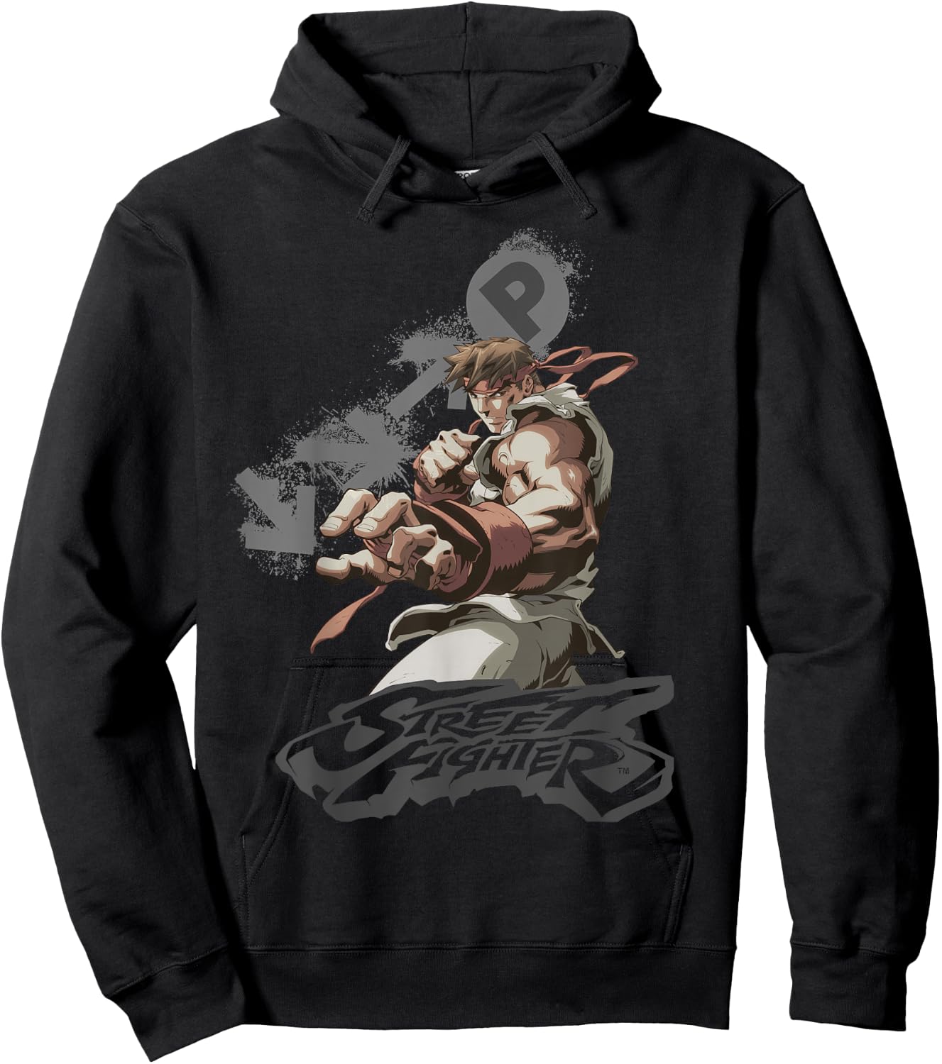 Street Fighter Ryu Portrait Fireball Epic Showdown Gamer Hoodie - Hoodie | Black
