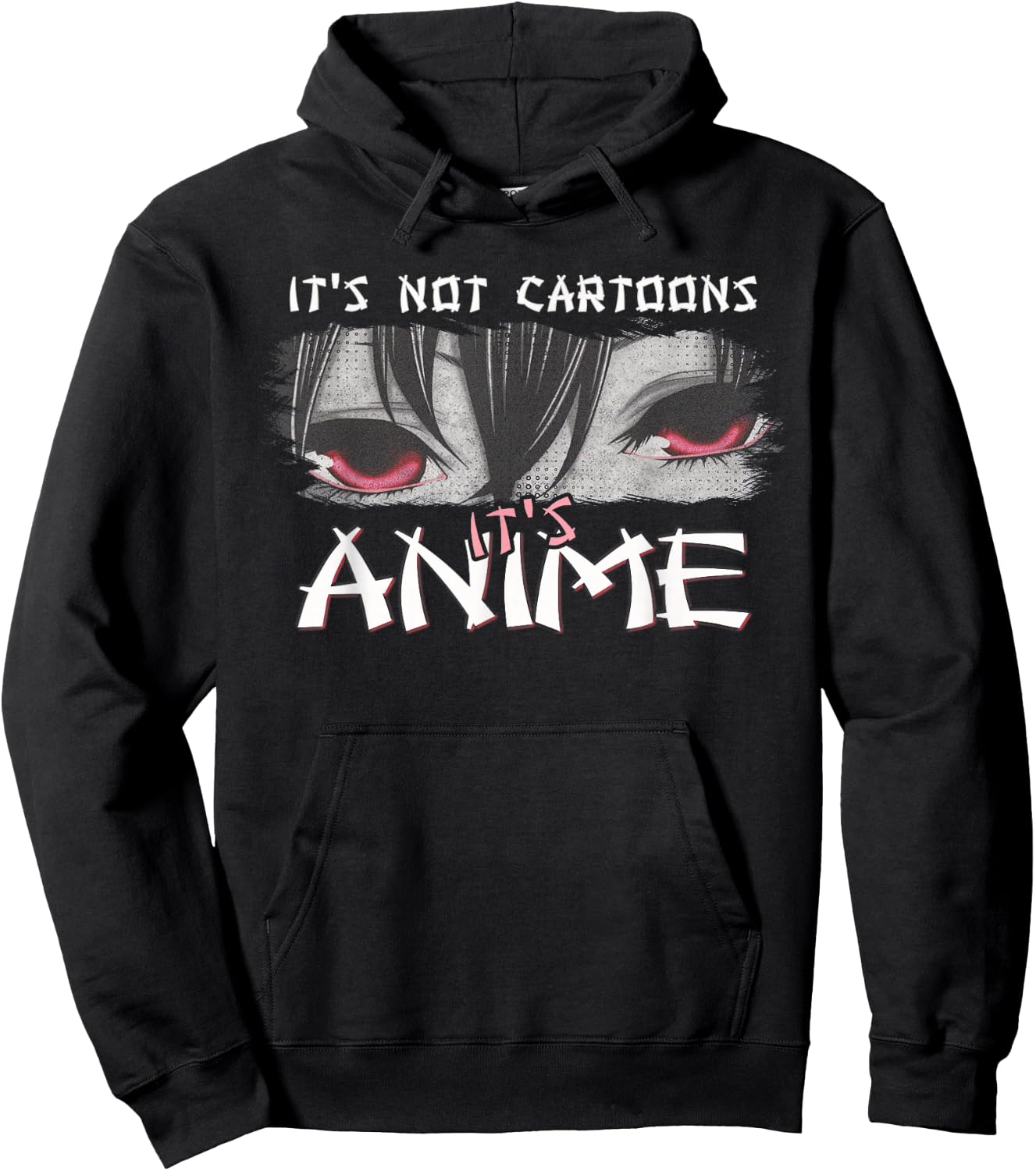 Japanese Animation Characters Its Not Cartoons It's Anime Hoodie - Hoodie | Black