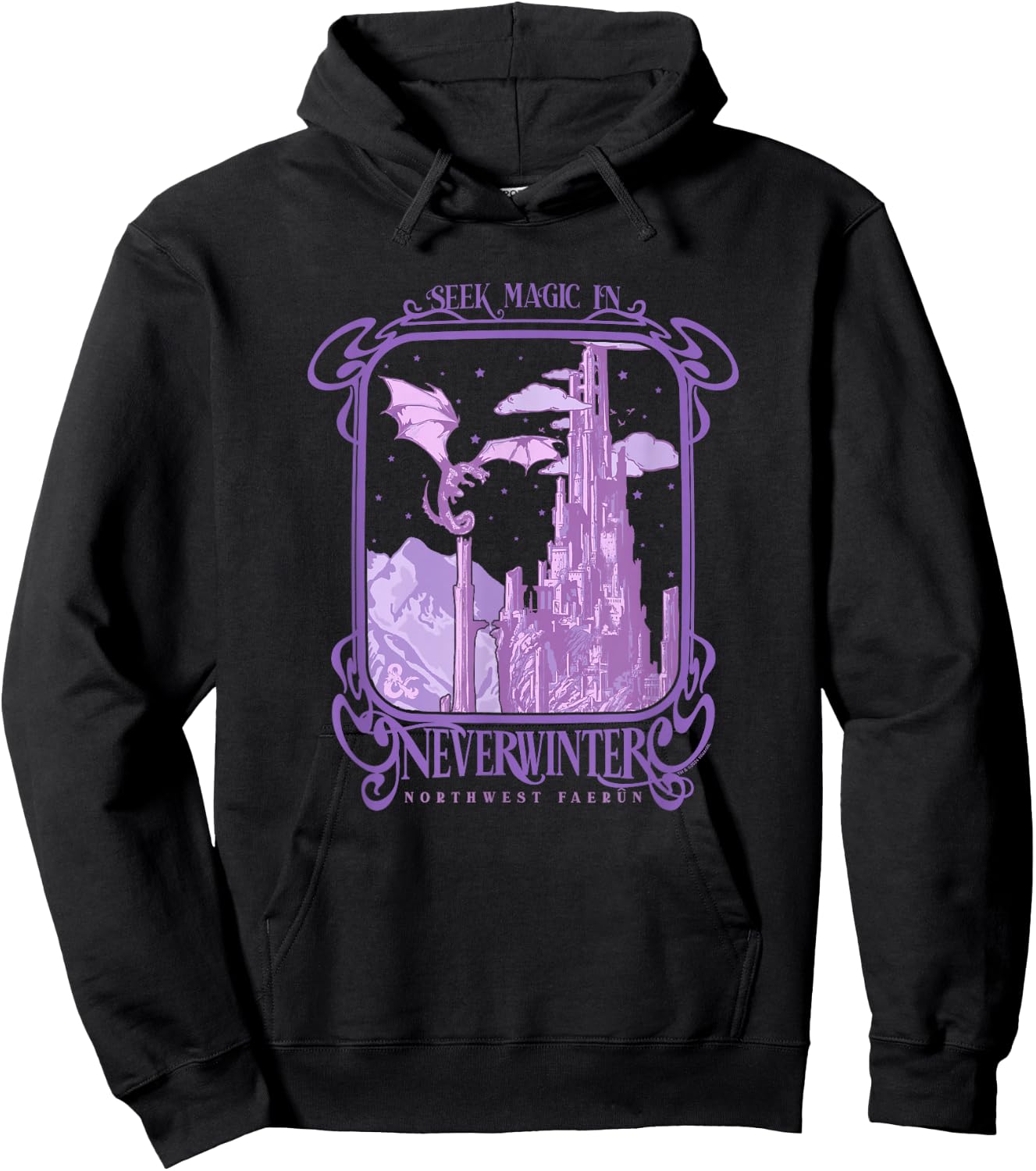 Dungeons & Dragons Seek Magic In Neverwinter Chest Poster V2 Hoodie - Hoodie | Black