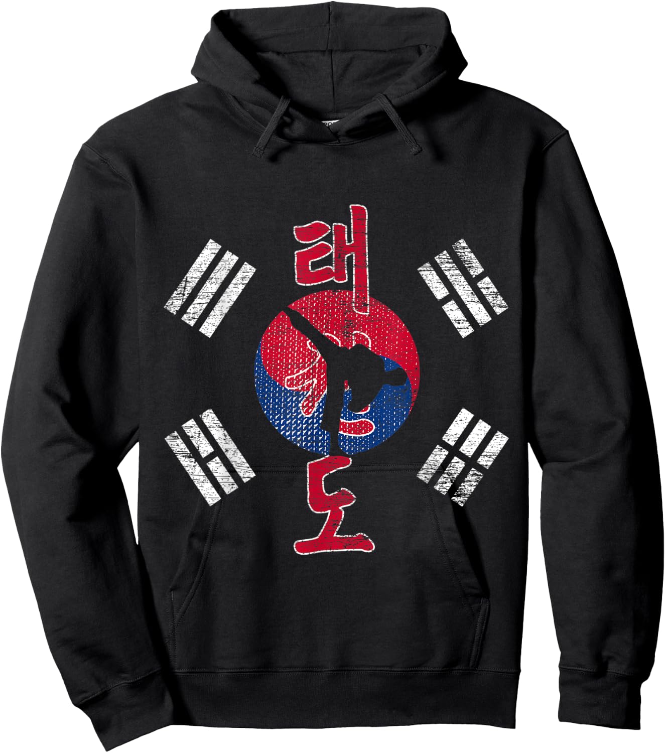Korea Flag Martial Art Athlete Taekwondo Hoodie - Hoodie | Black