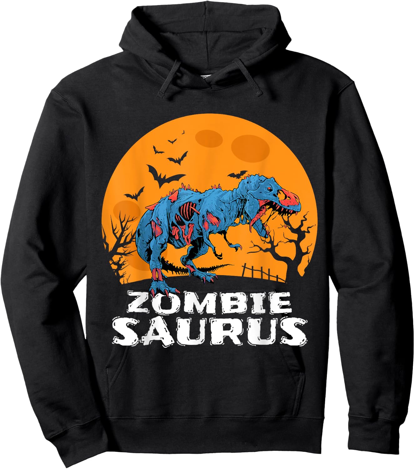 Halloween Zombie T rex Dinosaur Costume Gift Boys Girls Kids Hoodie - Hoodie | Black