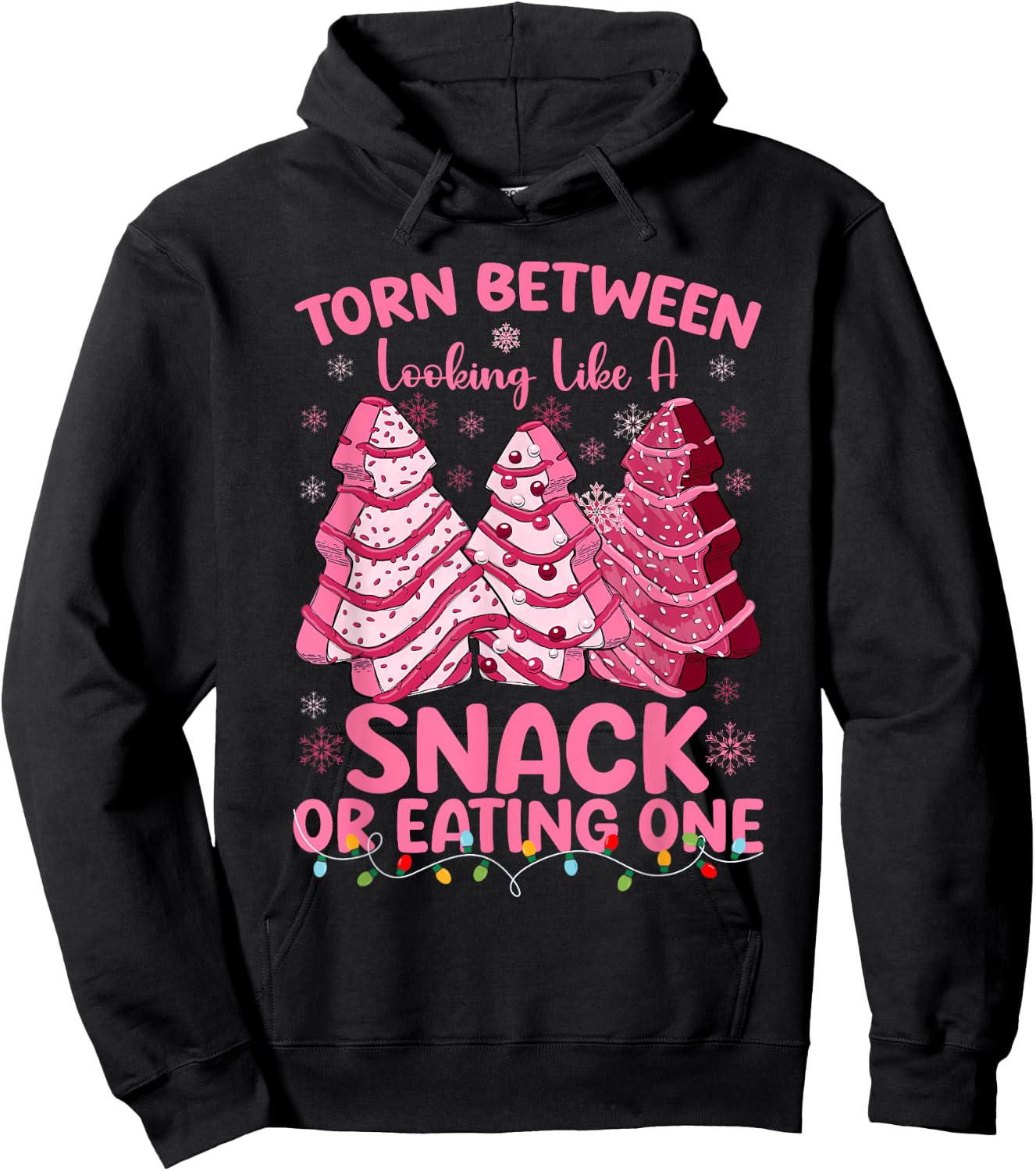Torn Between Looking Like A Snack Or Eating One Christmas Hoodie - Hoodie | Black
