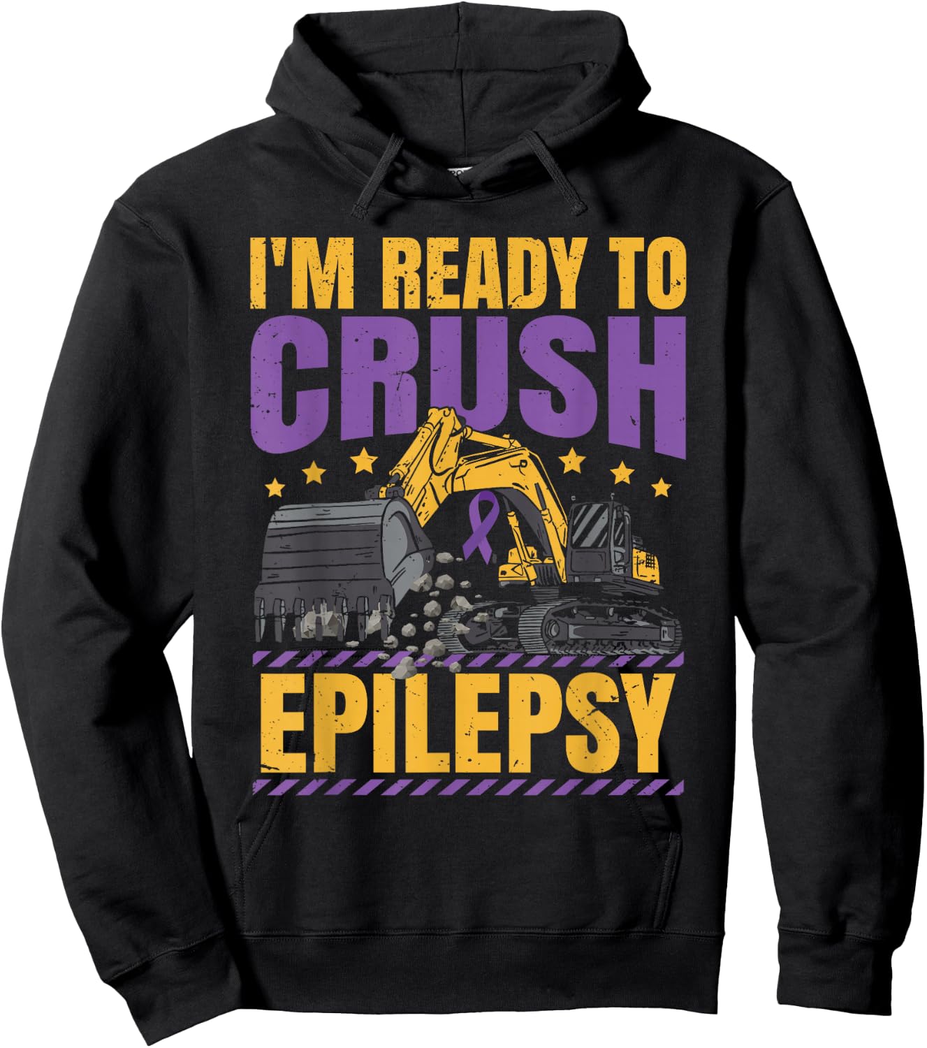 Epilepsy Awareness Kids Epilepsy I'm Ready To Crush Epilepsy Hoodie - Hoodie | Black