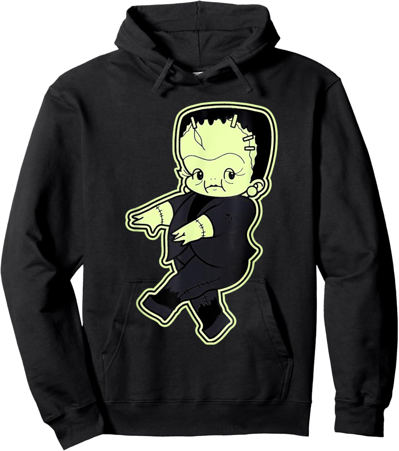 Kewpie Baby Frankenstein Monster Hoodie - Hoodie | Black