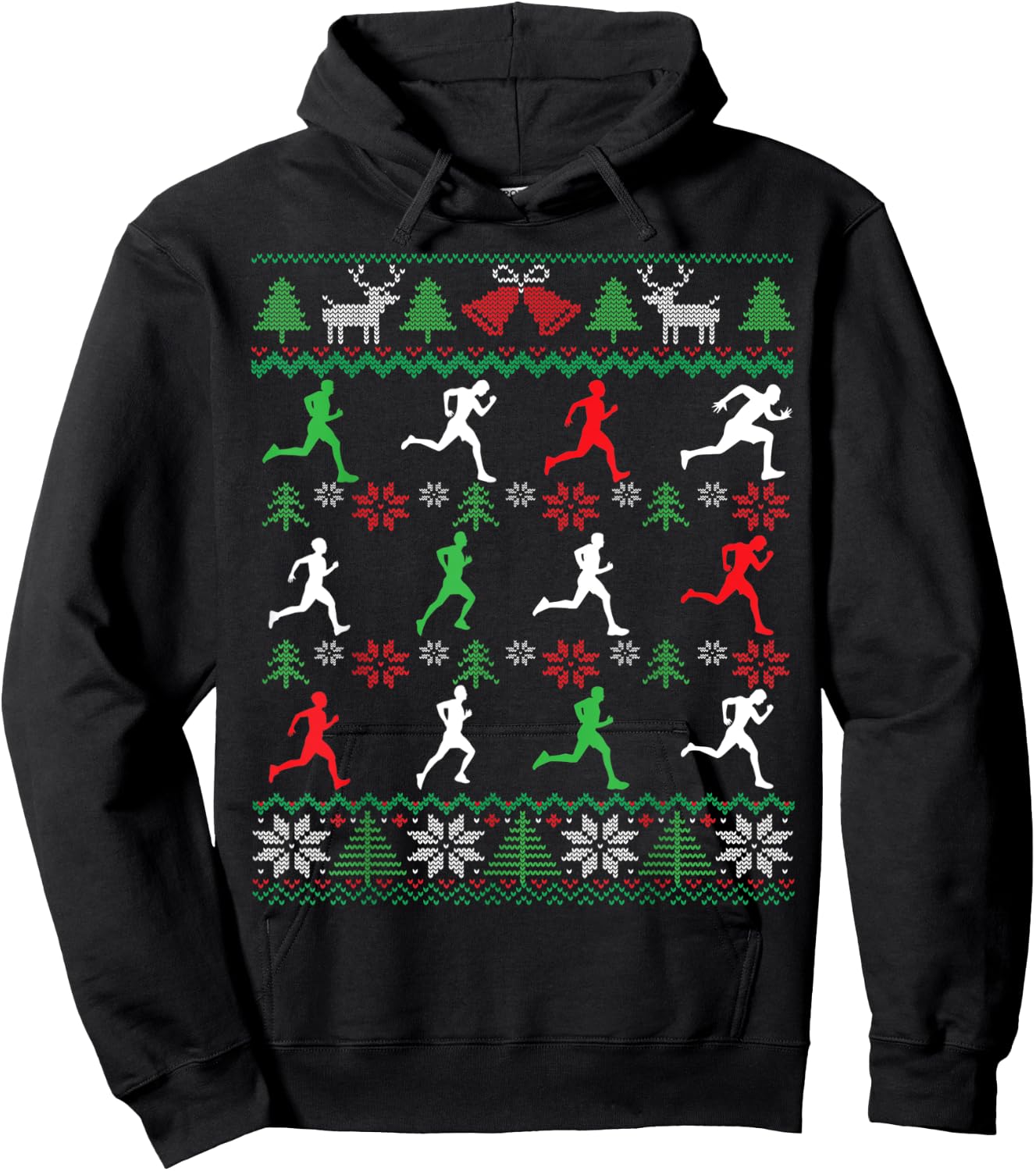 Running Ugly Christmas Hoodie - Hoodie | Black