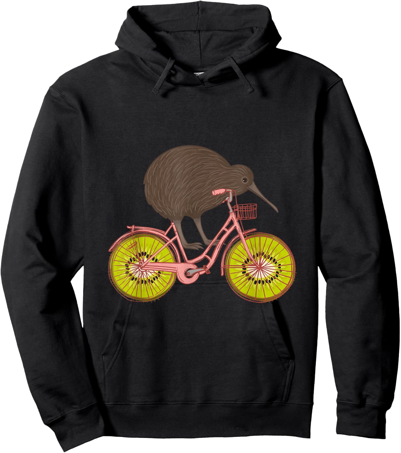 Cute Animal Kiwi Cycling New Zealand Hoodie - Hoodie | Black