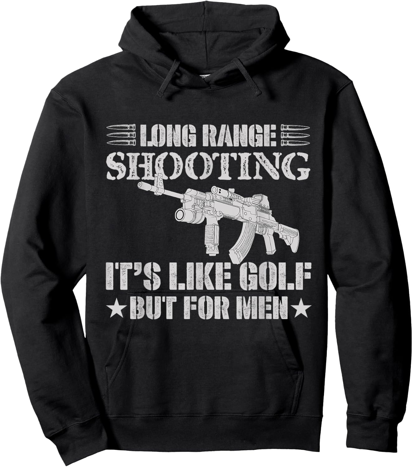 Long Range Shooting It's Like Golf But Sniper Hoodie - Hoodie | Black