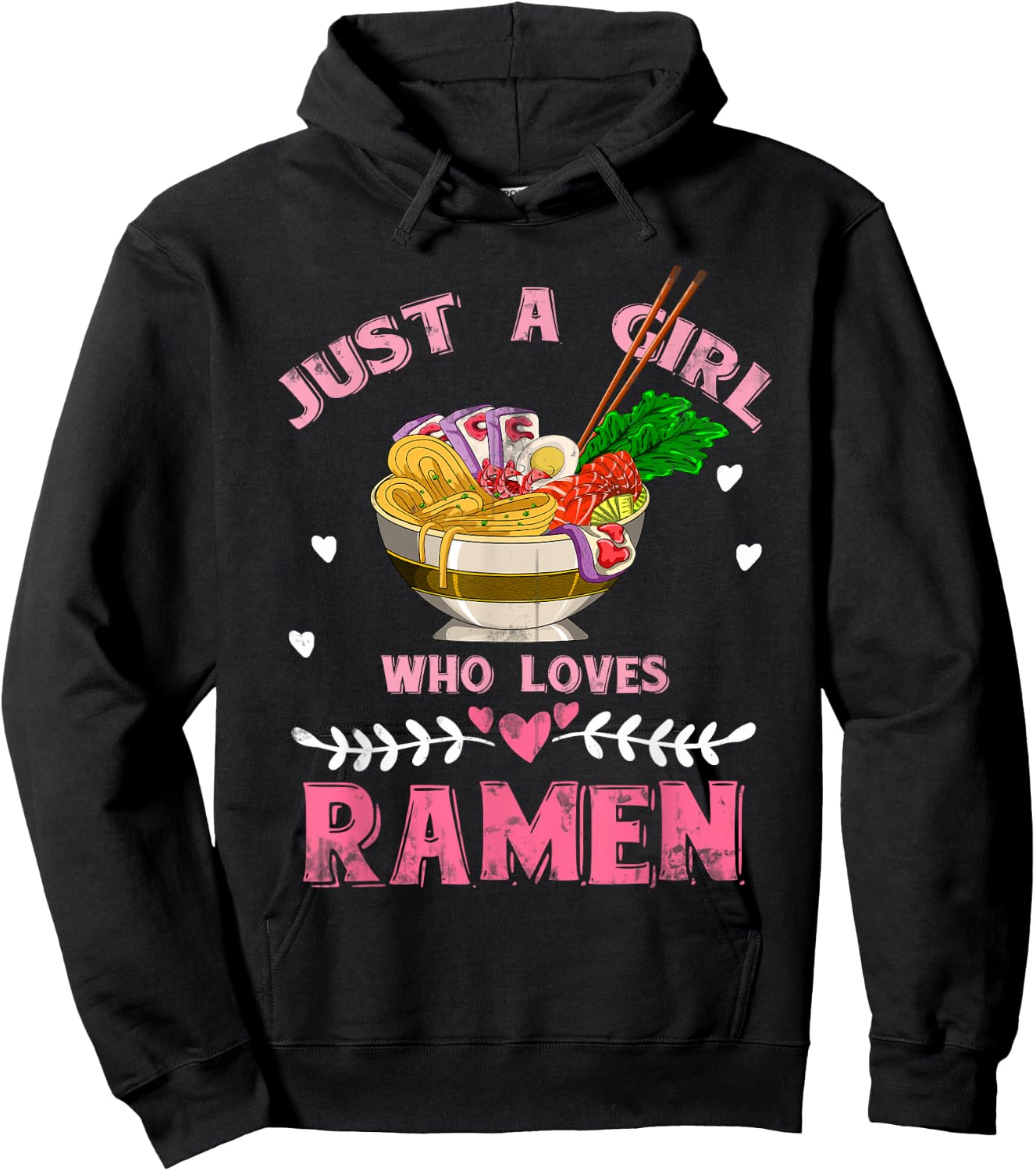 Japanese Food Asia Anime Girl Gift Ramen Hoodie - Hoodie | Black