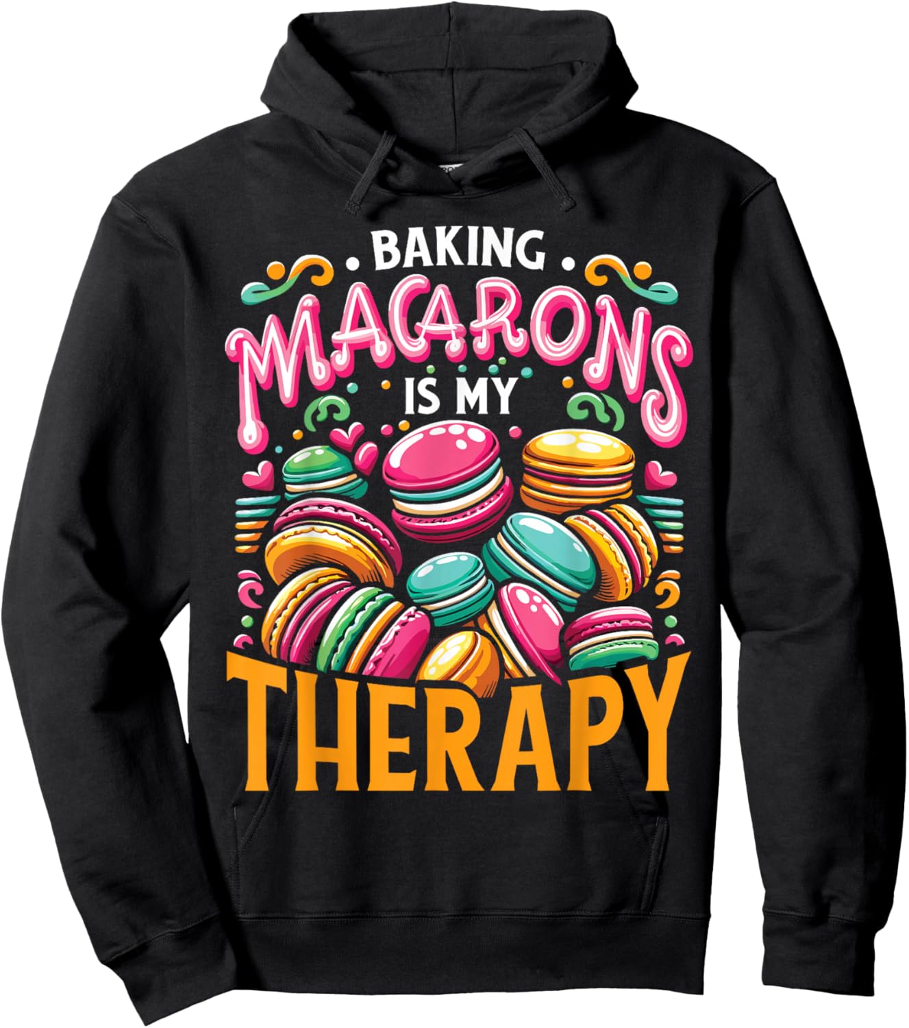 French Macaroon Macaron Lover Baking Hoodie - Hoodie | Black