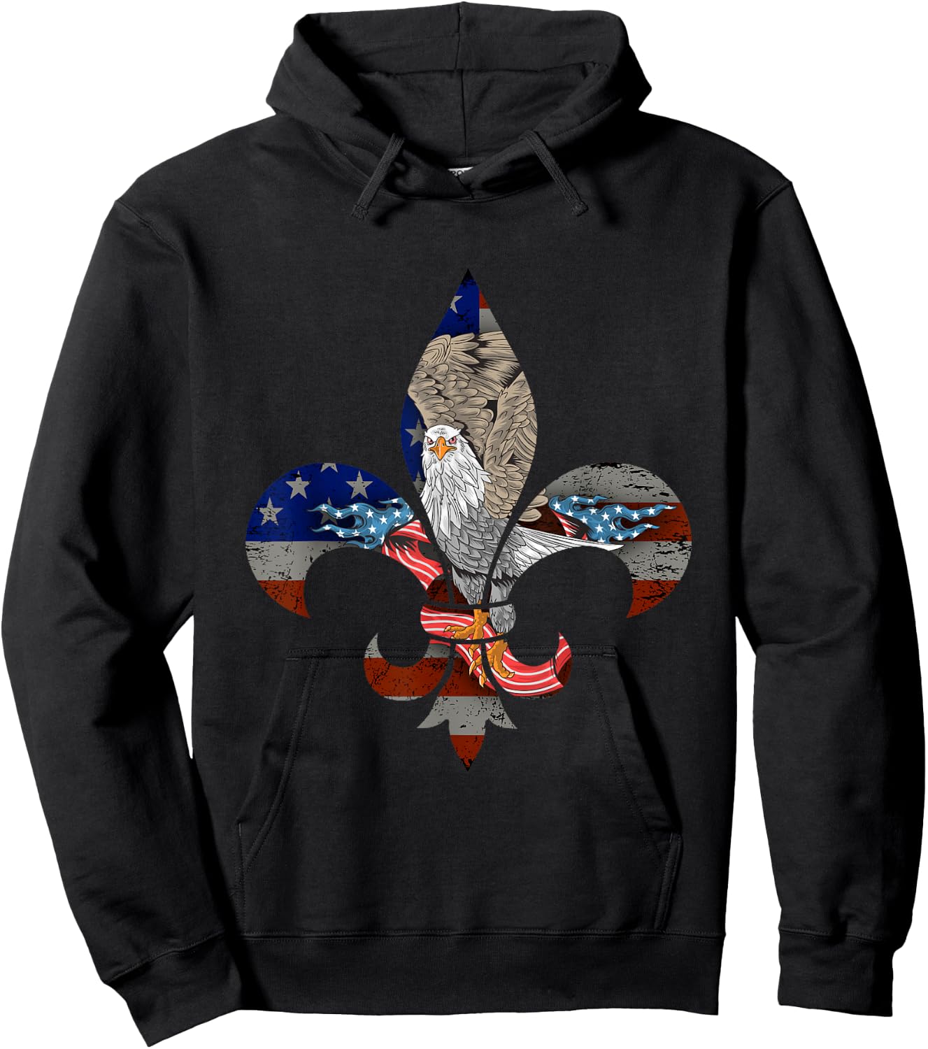 Funny Patriotic Scout Logo Scouting Lover Us Flag Eagle Gift Hoodie - Hoodie | Black