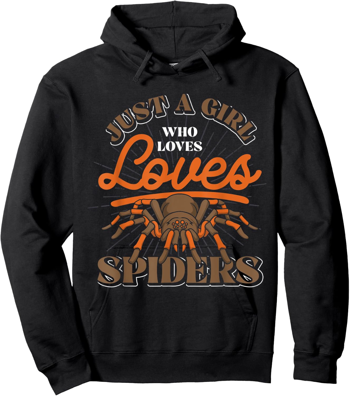 Just A Girl Who Loves Spider Hoodie - Hoodie | Black