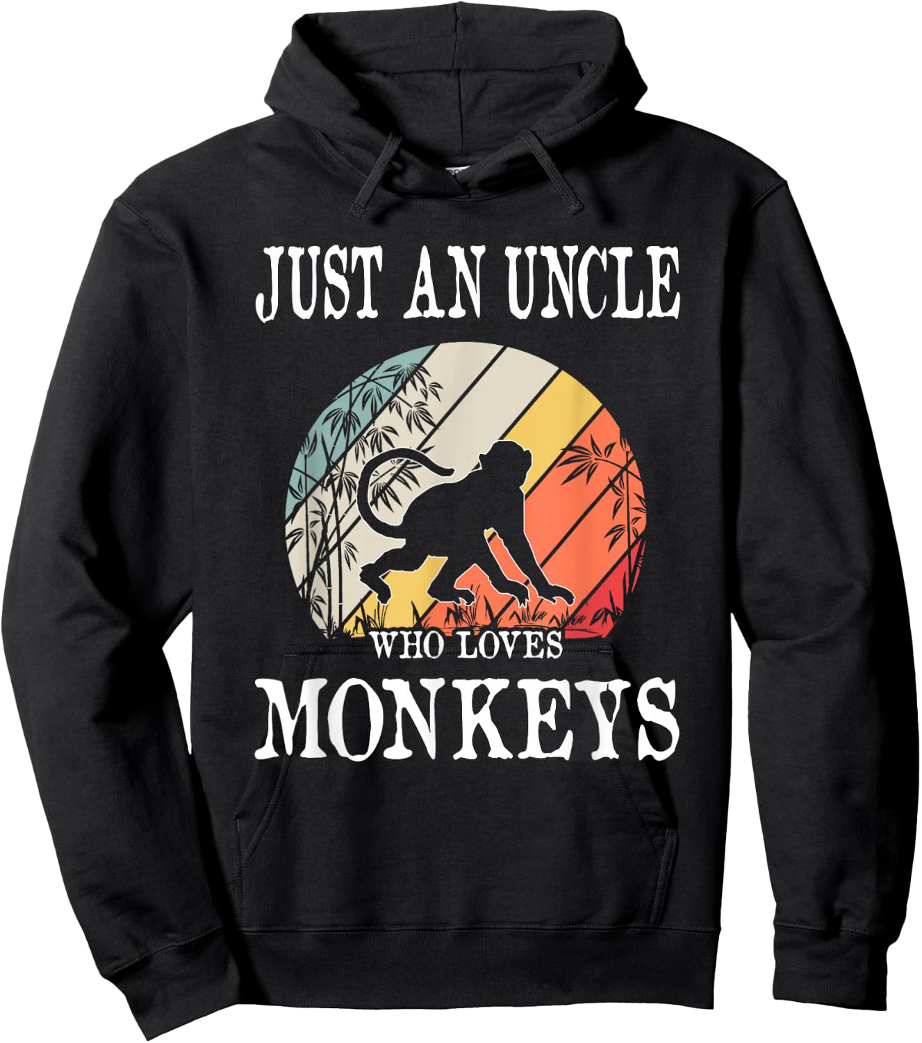 Just An Uncle Who Loves Monkeys Hoodie - Hoodie | Black