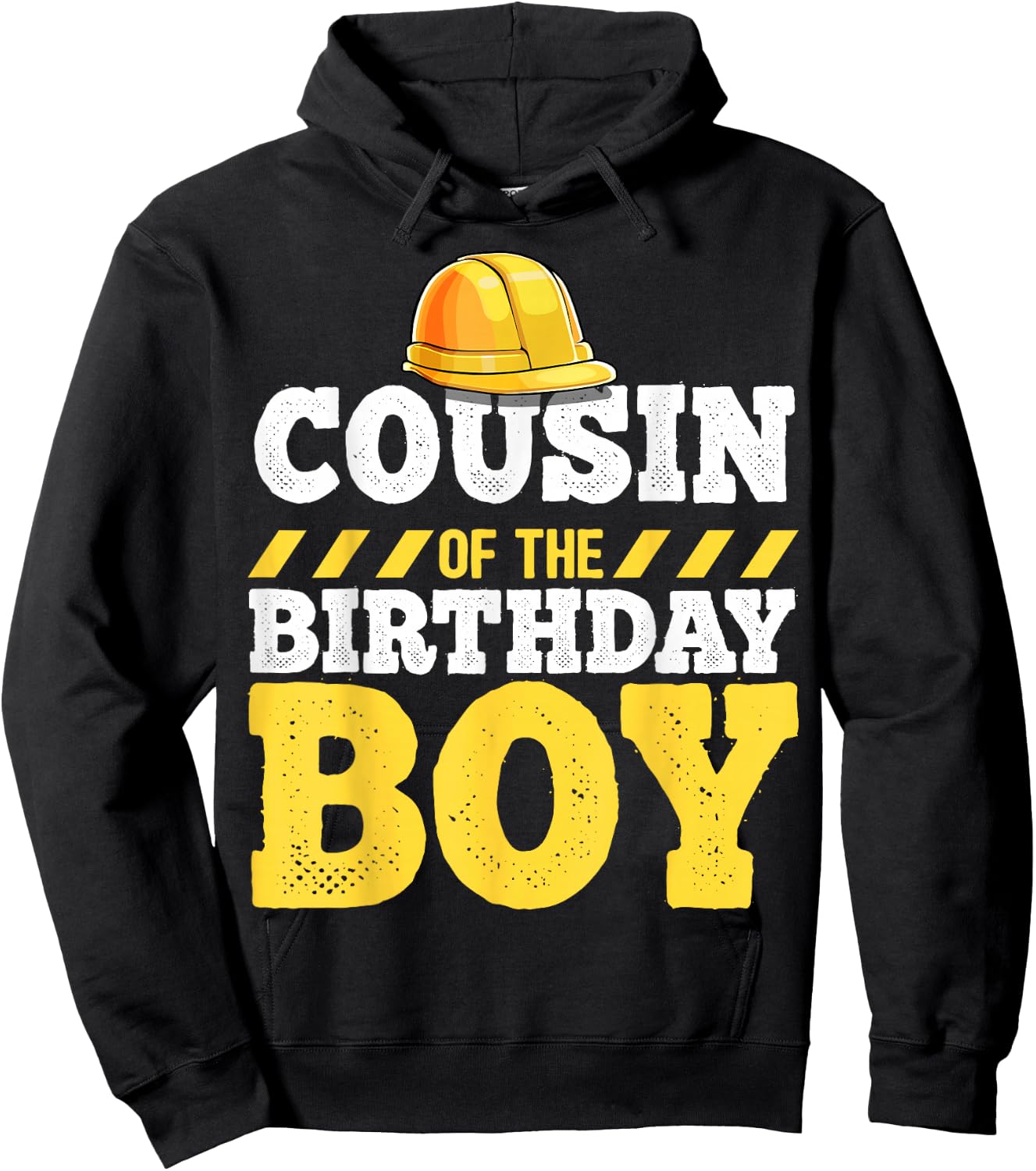 Cousin of the Birthday Boy Construction Birthday Party Hoodie - Hoodie | Black