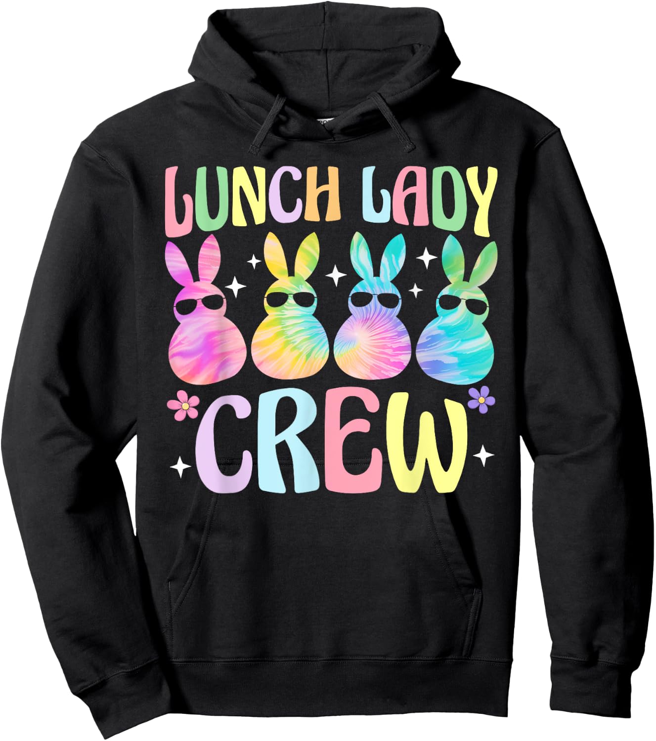 Lunch Lady Crew Cute Bunnies Cafeteria Squad Easter Day Kids Hoodie - Hoodie | Black