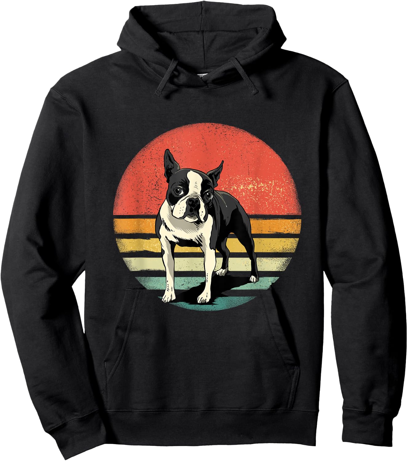 Boston Terrier Owner Retro Boston Bull Terrier Pet Dog Lover Hoodie - Hoodie | Black