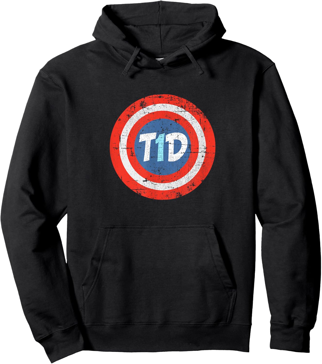 T1D Hero Sign Diabetic Diabetic Insulin Men Women Hoodie - Hoodie | Black