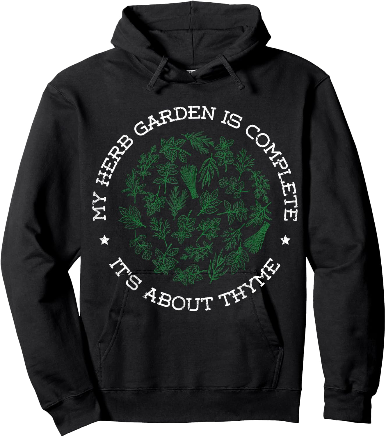 Funny Gardener Design Herb Garden is about Thyme Wordplay Hoodie - Hoodie | Black