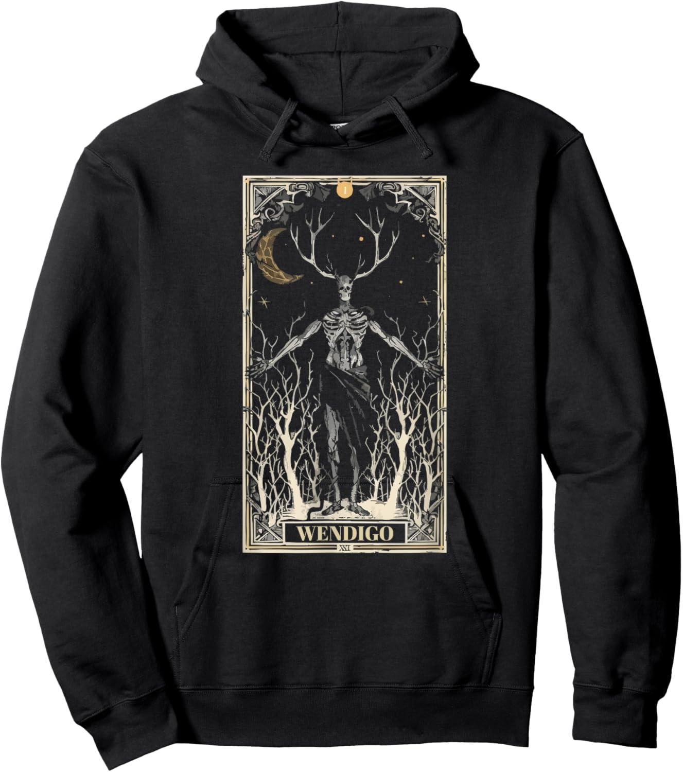 Wendigo Monster Legendary Creature Cryptozoology Cryptid Hoodie - Hoodie | Black