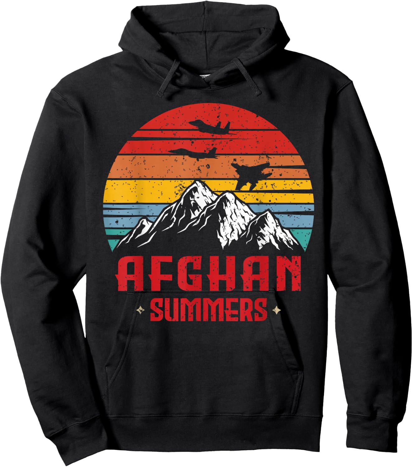 Afghan Summers Veteran Shirt Funny Afghanistan Veteran Gift Hoodie - Hoodie | Black