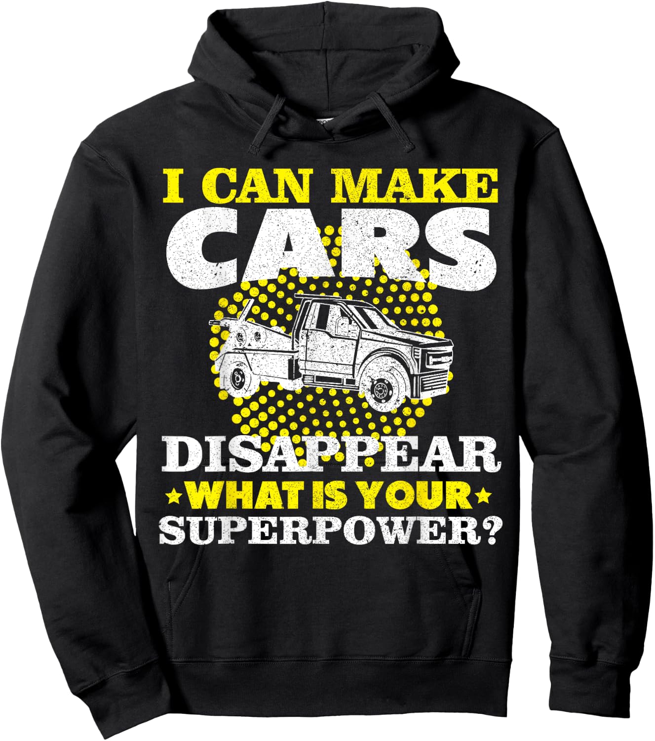 Tow Truck Driver Breakdown Lorry - Thin Yellow Line Trucker Hoodie - Hoodie | Black