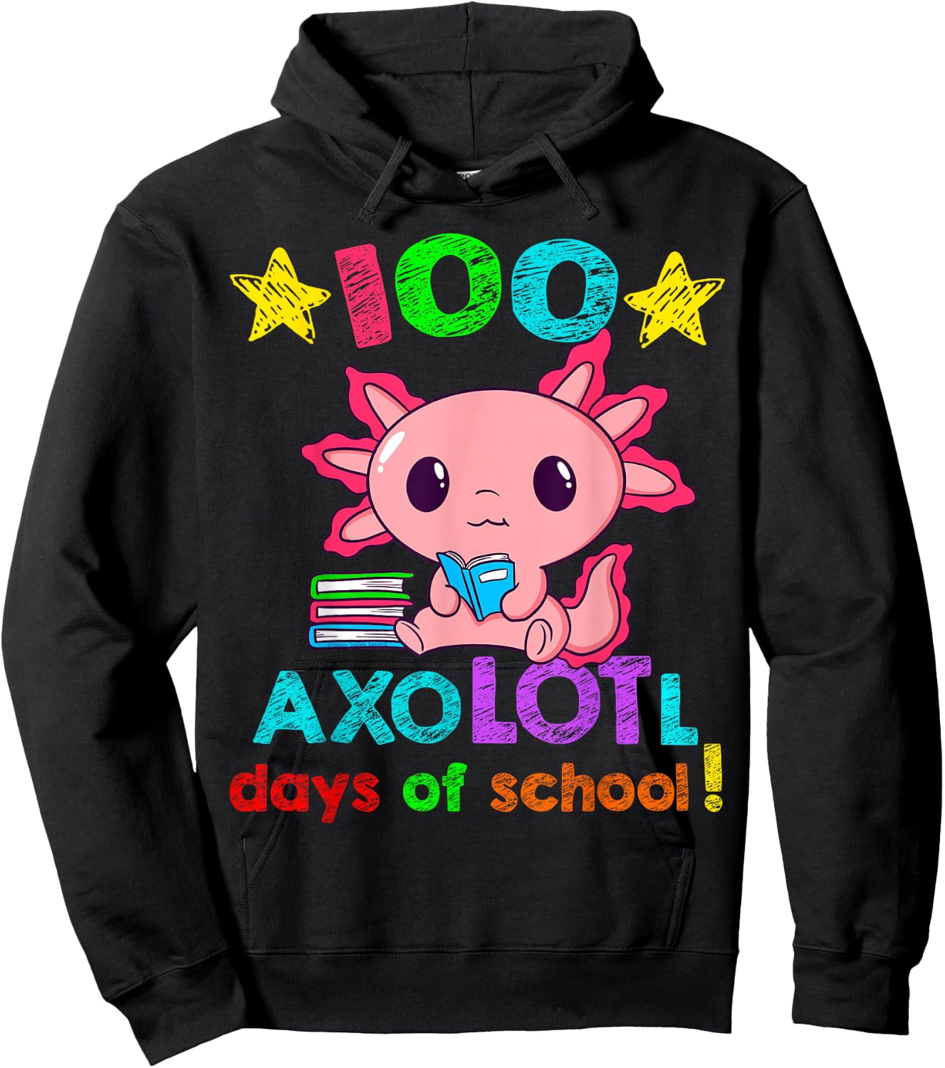AxoLOTl Days of School Funny 100 Days of School Hoodie - Hoodie | Black
