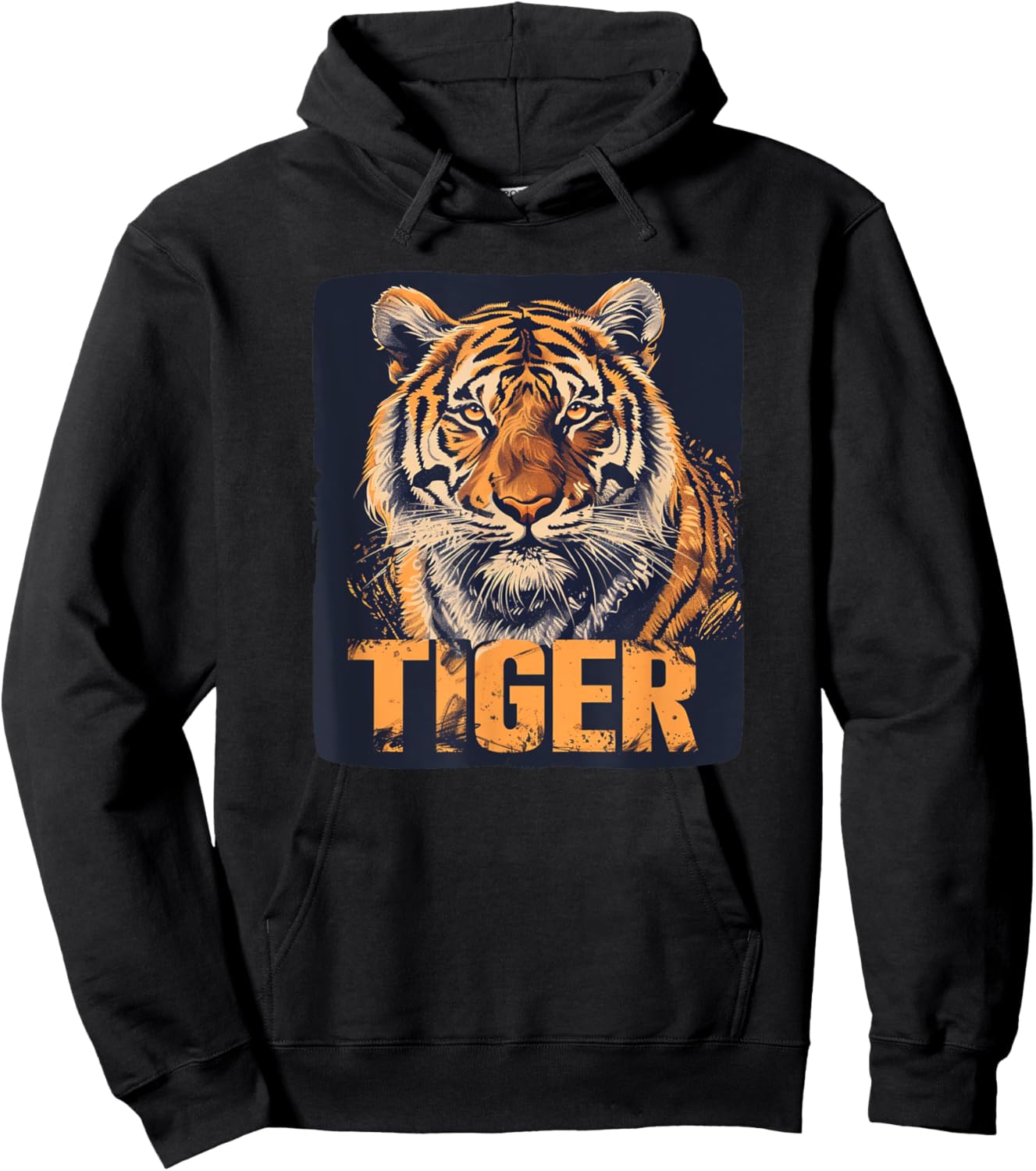 Nice Tiger Cat for Jungle and Animals Lovers Men Women Kids Hoodie - Hoodie | Black