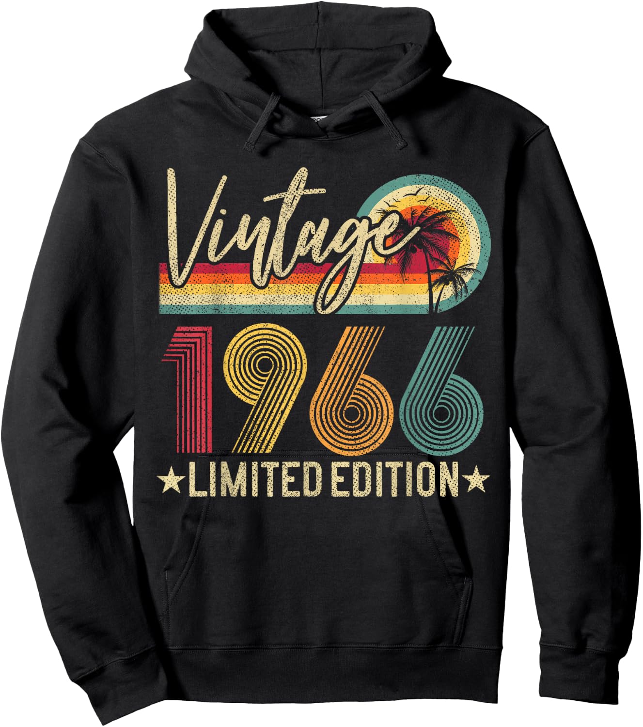 Limited Edition 1966 60th Birthday Gift 60 Years Old Vintage Hoodie - Hoodie | Black