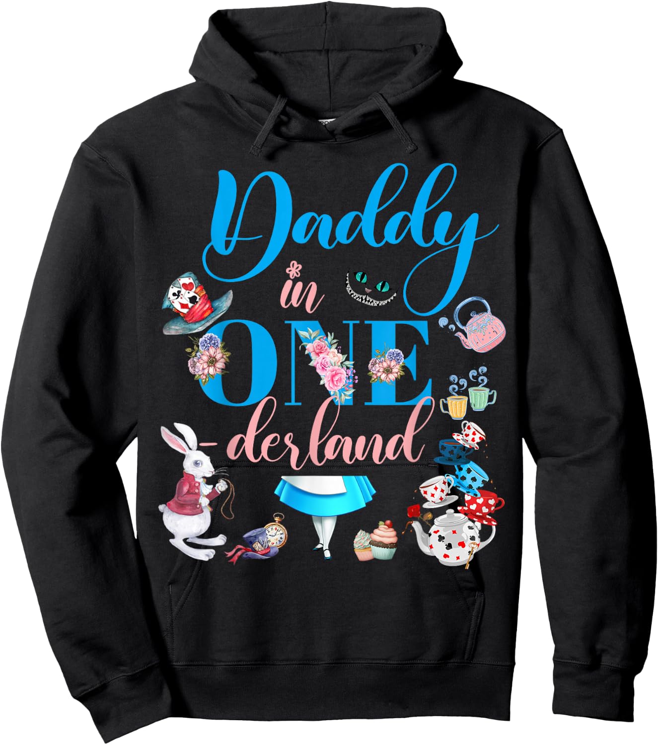 Alice in ONEderland Family Daddy Of The Birthday Girl Hoodie - Hoodie | Black
