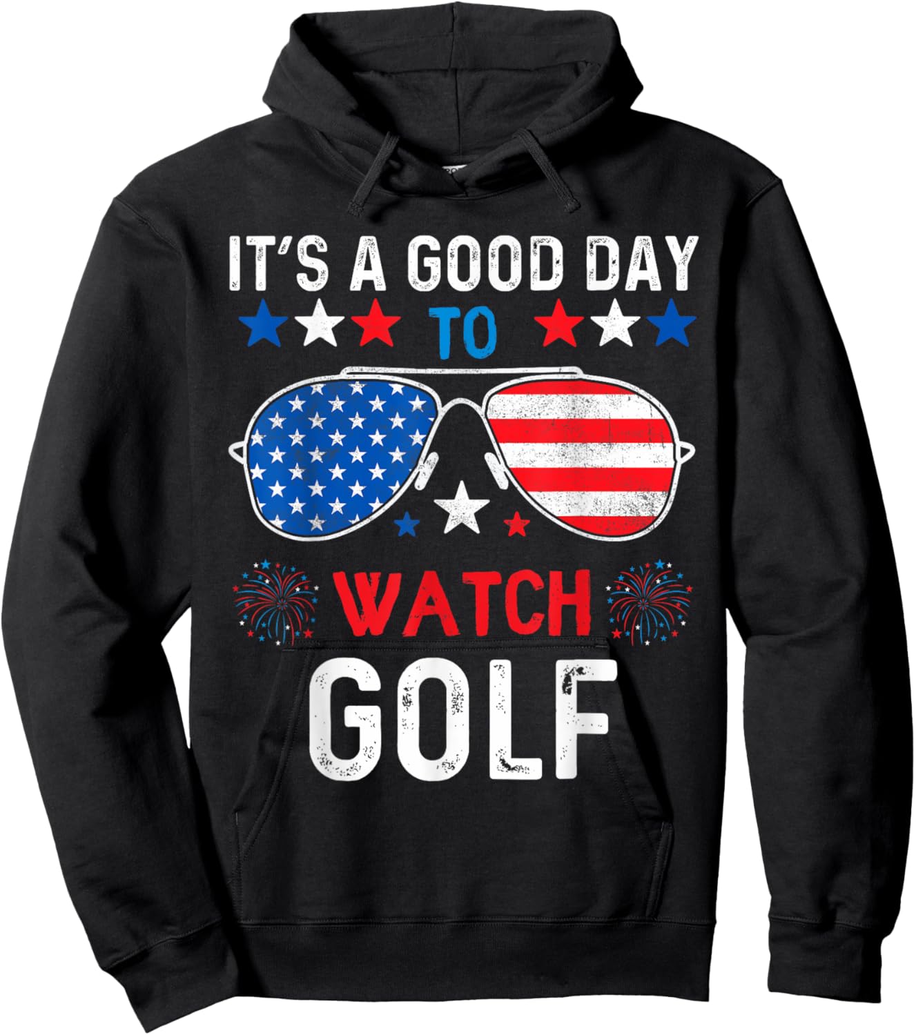 Golf USA Support the Team Sunglasses USA Flag Girls Kids Men Hoodie - Hoodie | Black