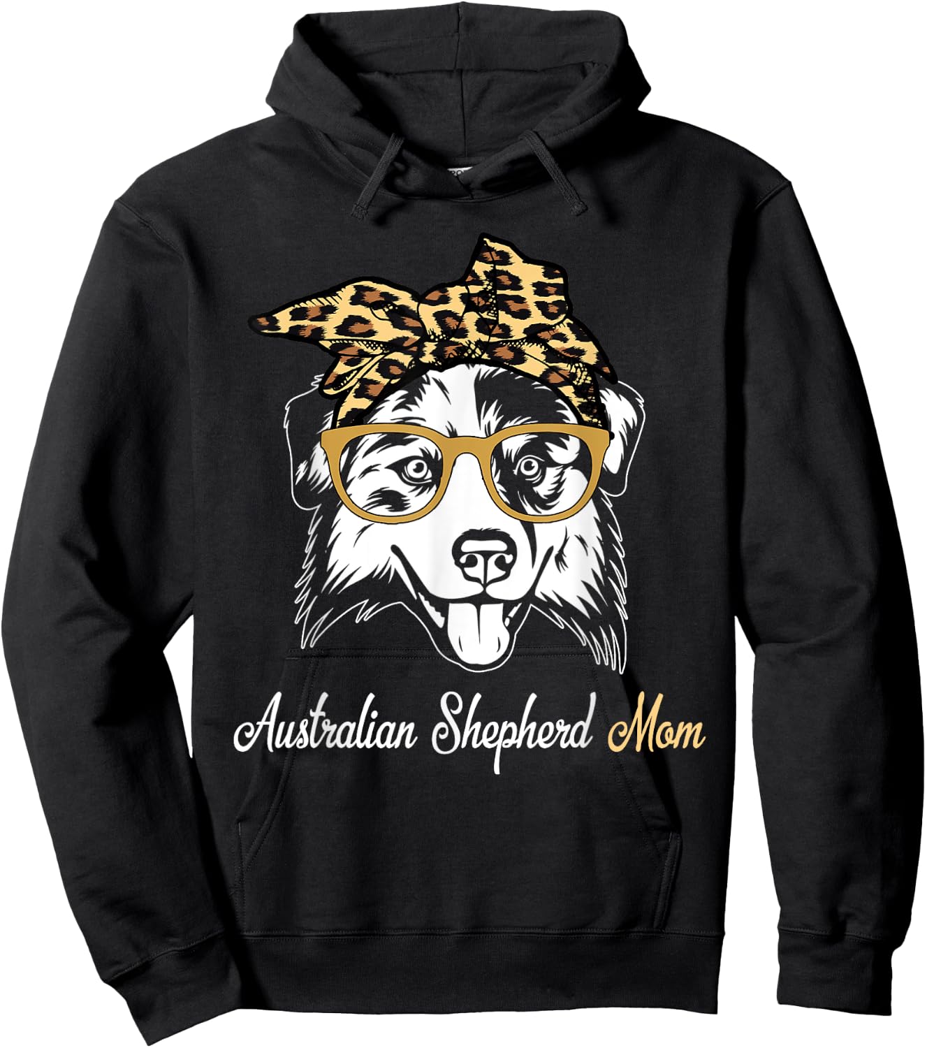 Birthday and Mother's day Gift-Australian Shepherd Mom Hoodie - Hoodie | Black