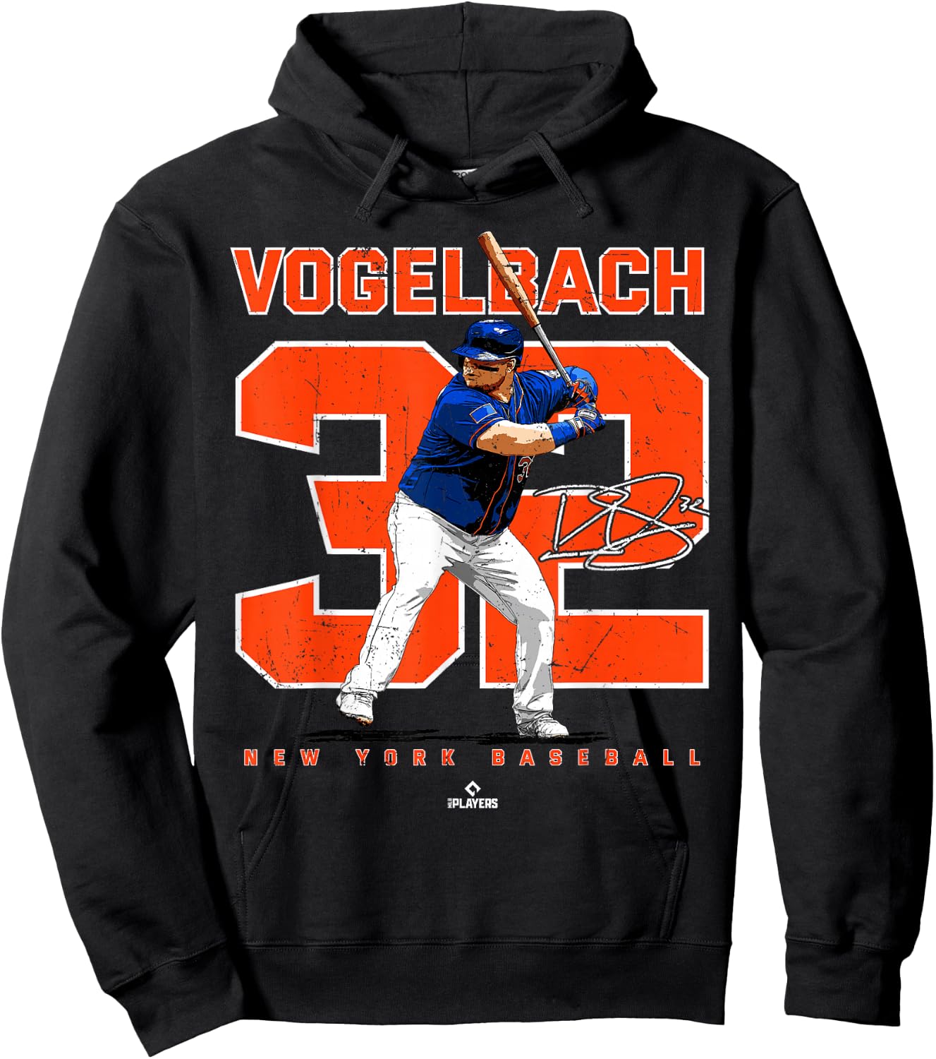Number and Portrait Daniel Vogelbach New York MLBPA Hoodie - Hoodie | Black