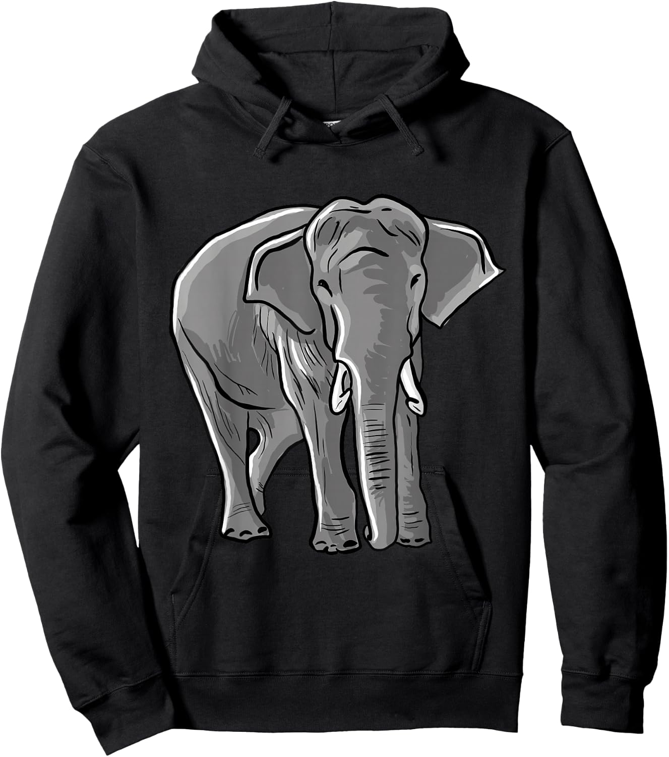 Elephant Love Illustration for Elephant Lovers Hoodie - Hoodie | Black