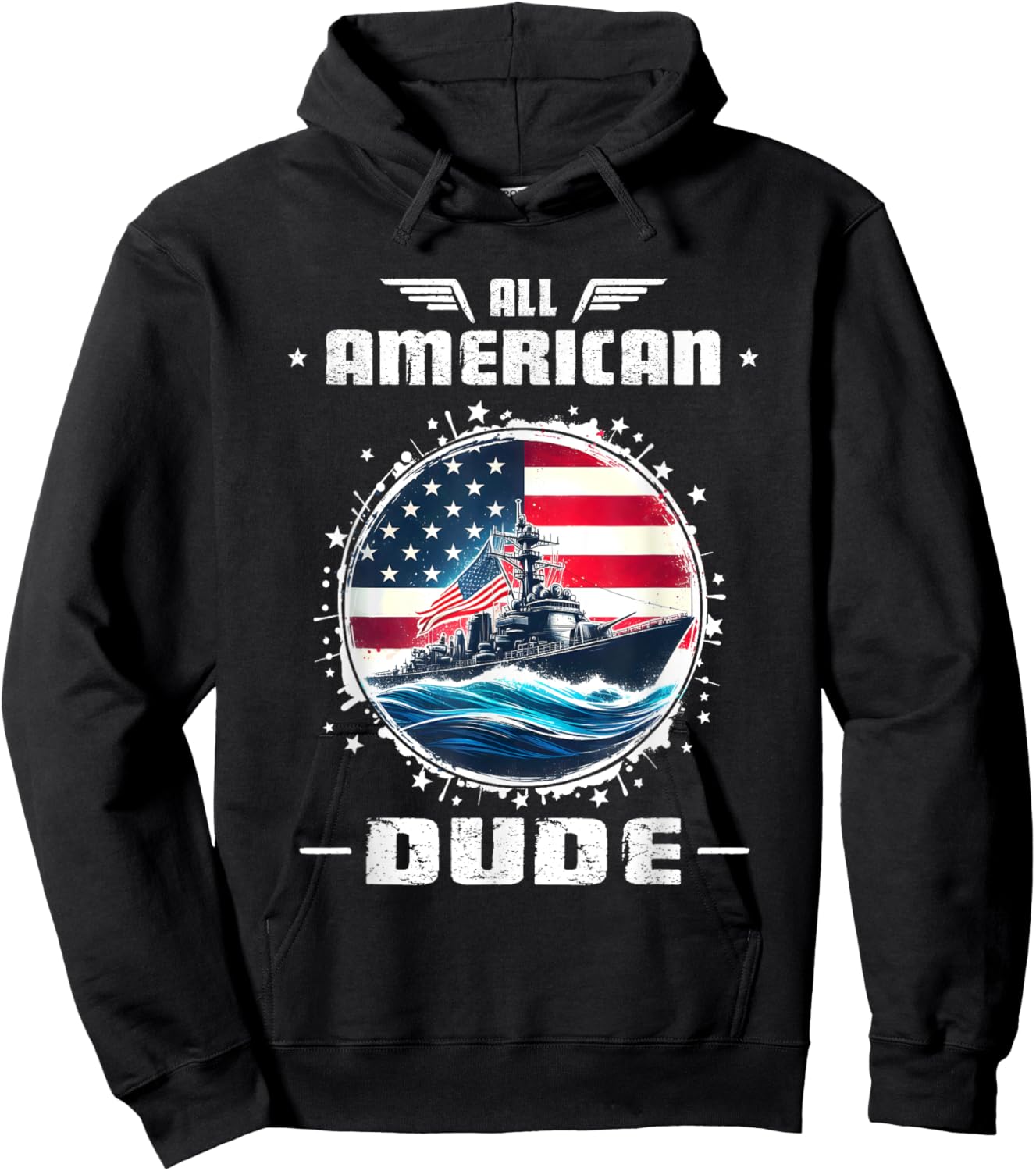 USA Perfect Dude Merch Perfect Dude Shirt All American Dude Hoodie - Hoodie | Black