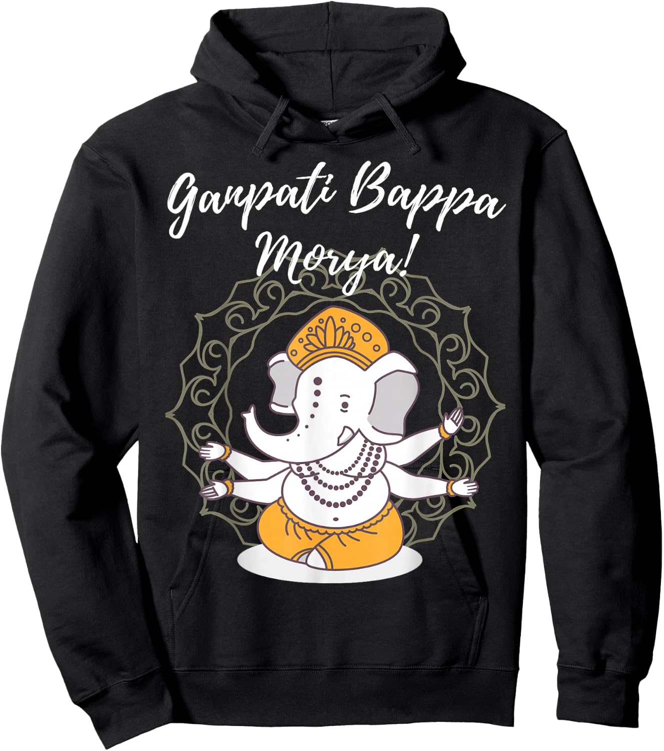 Ganesh Chaturthi Hindu God Elephant Lord Ganeshotsav Hoodie - Hoodie | Black