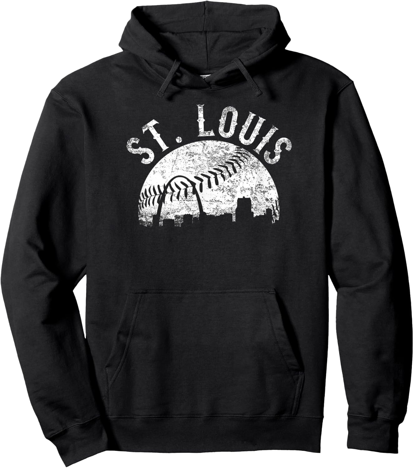 Vintage St Louis Missouri Skyline Apparel Hoodie - Hoodie | Black