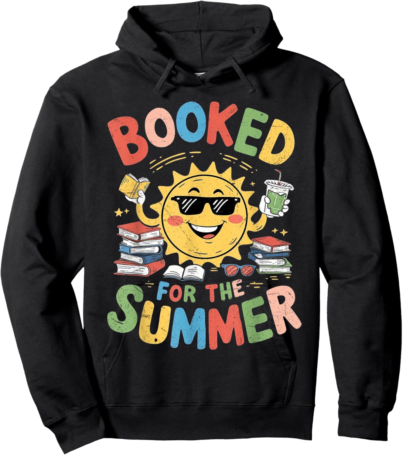 Booked For The Summer Book Lover Reading Women Girl Summer Hoodie - Hoodie | Black
