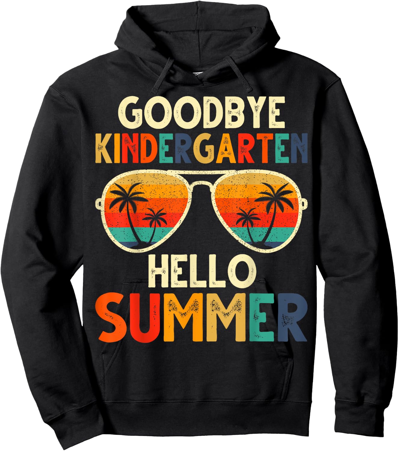 Goodbye Kindergarten Hello Summer Last Day Of School kids Hoodie - Hoodie | Black