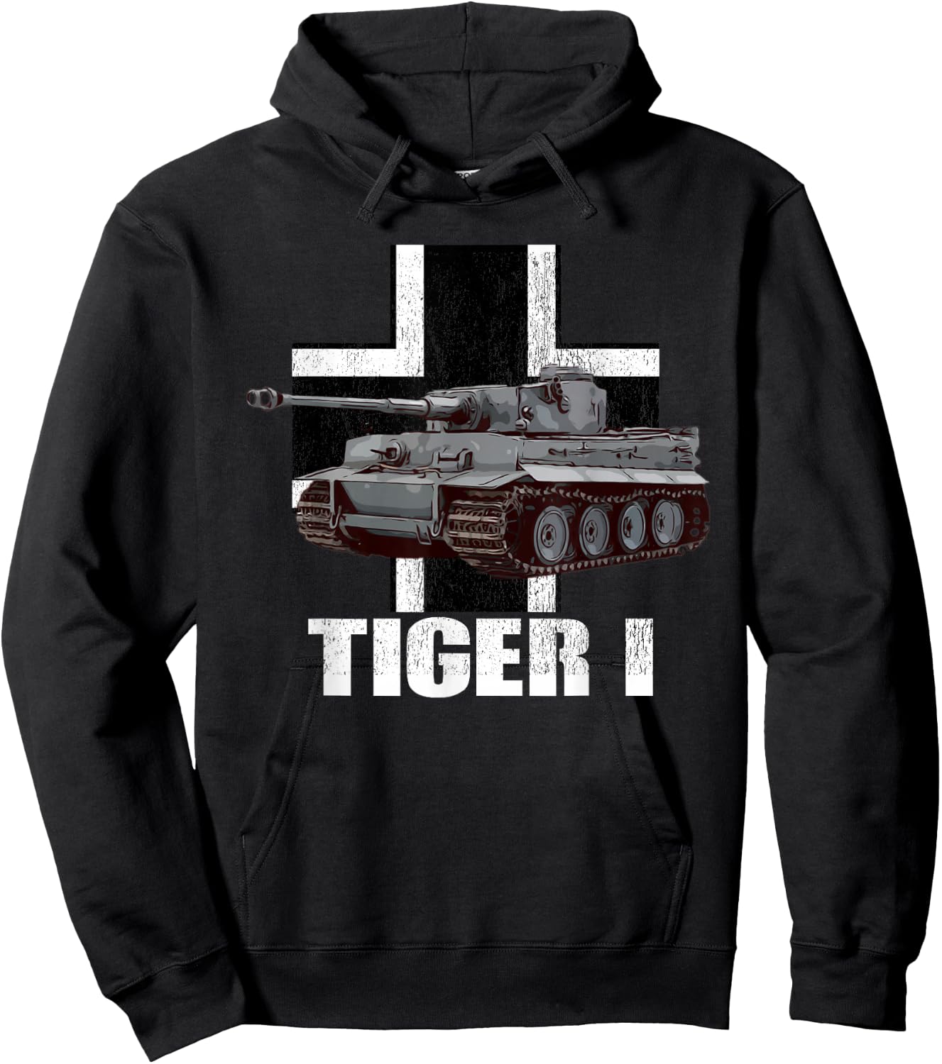 Tiger I German Heavy Tank WW2 Panzer Armored Hoodie - Hoodie | Black