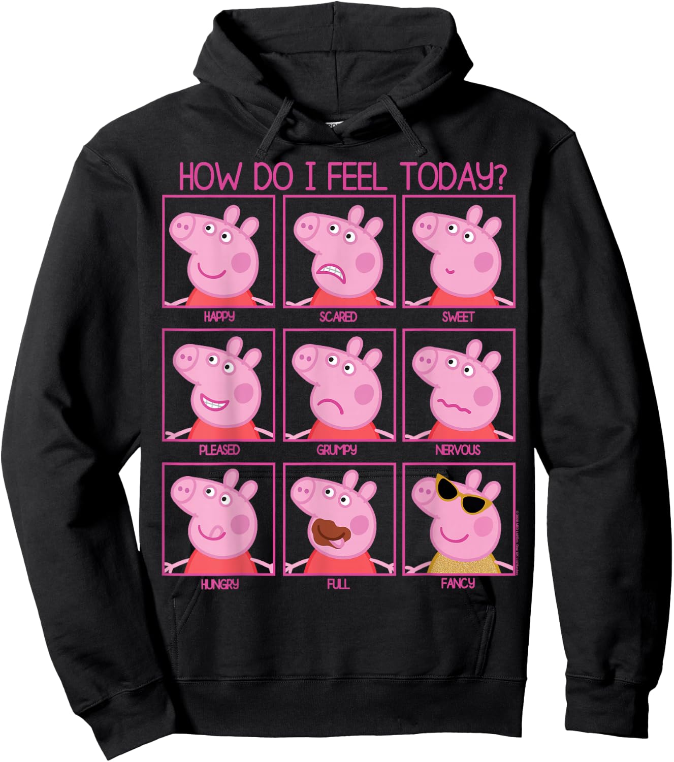 Peppa Pig How Do I Feel Today Hoodie - Hoodie | Black