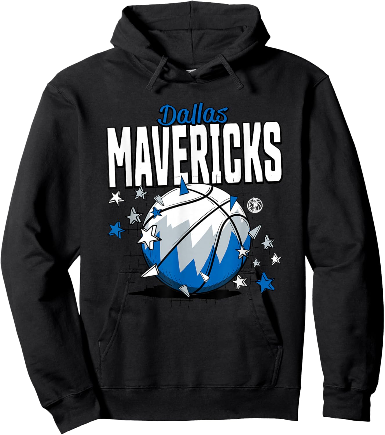 NBA Dallas Mavericks Basketball Doodle Stars Hoodie - Hoodie | Black