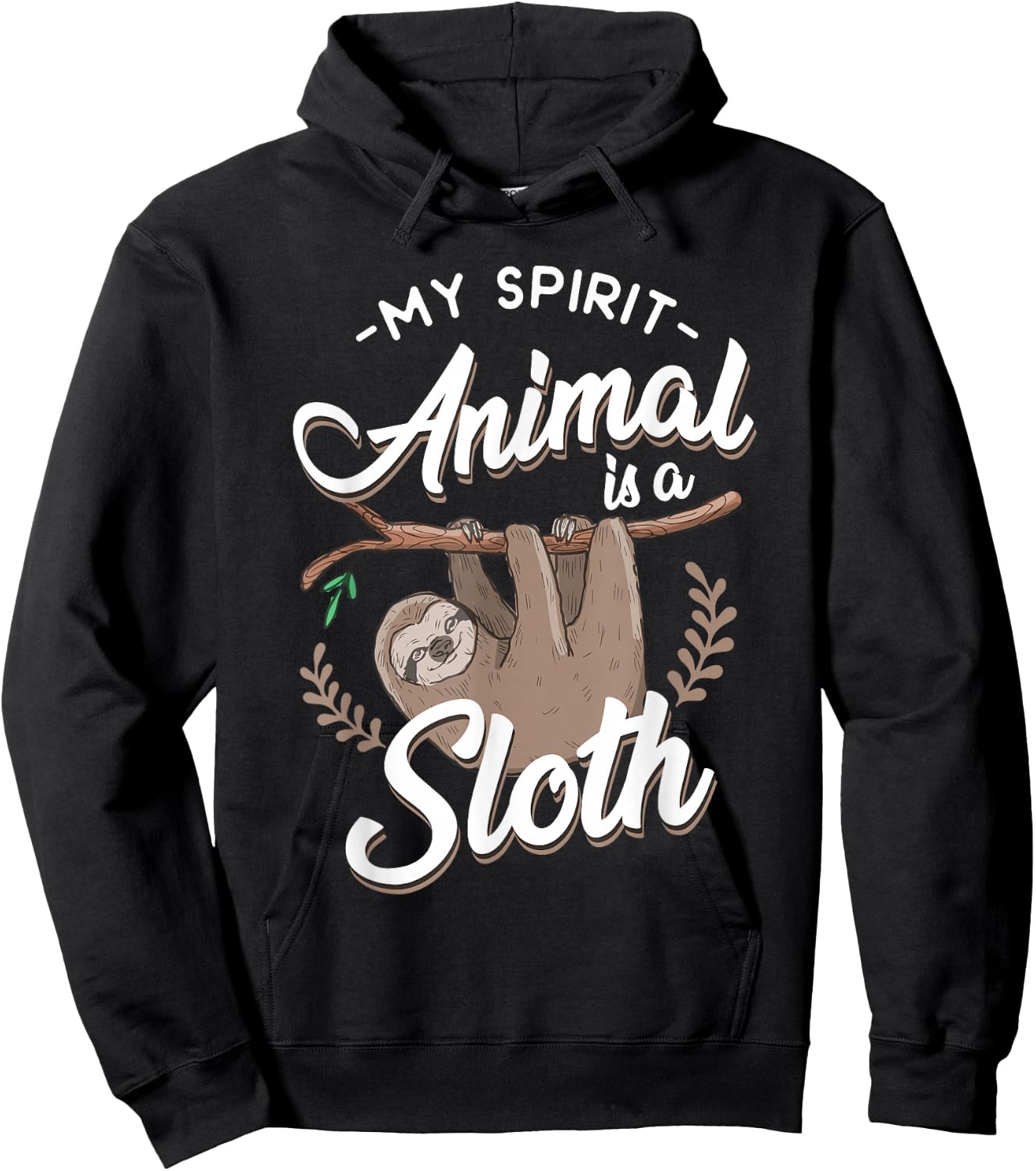 My Spirit Animal Is A Sloth Hoodie - Hoodie | Black