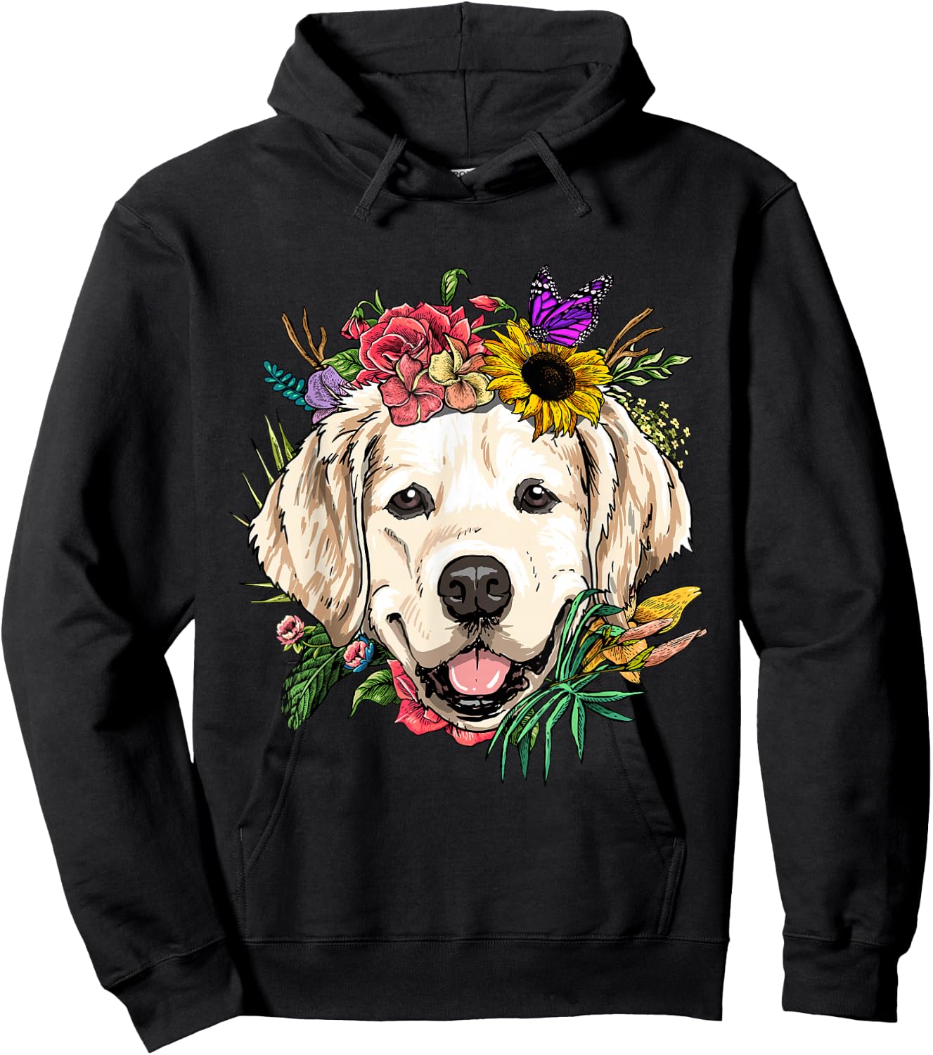 Golden Retriever Shirt Dog Face Golden Retriever Lover Hoodie - Hoodie | Black