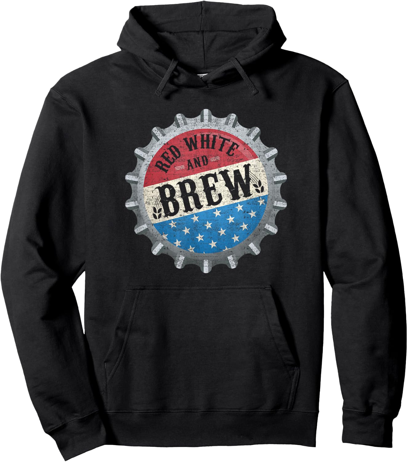 Red White And Brew 4th Of July Craft Beer Father Hoodie - Hoodie | Black