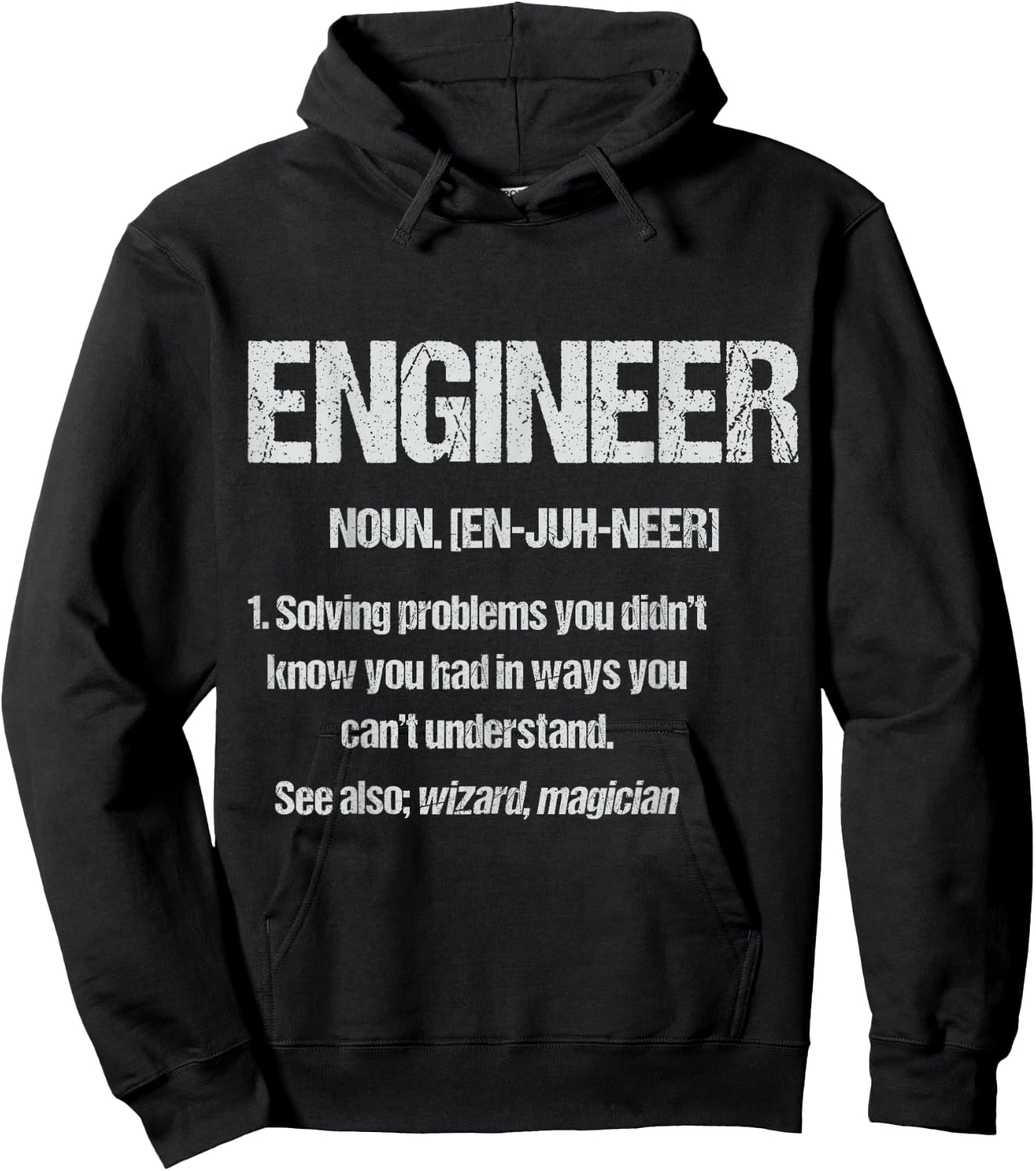 Lustige Ingenieurgeschenke fr Mnner und Frauen Engineer Definition with Funny Saying Hoodie - Hoodie | Black