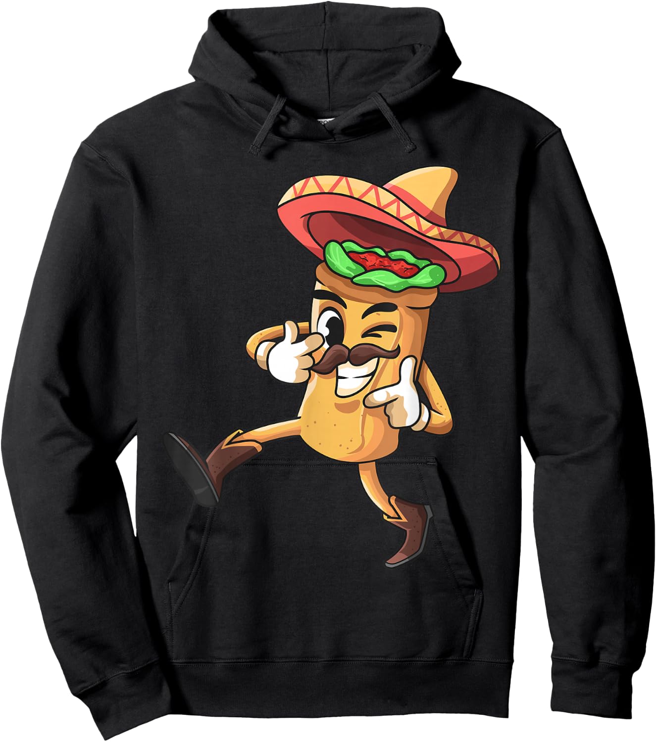 Funny Burrito Mexican | Cinco De Mayo Fiesta Costume Hoodie - Hoodie | Black